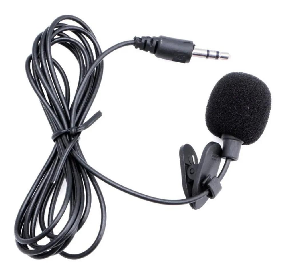 Microfone De Lapela Com Clip Tomate Mp-018 50/60kHz 40dB 30V De Saida